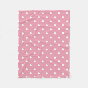Polaire Couverture d'ouatine de point de polka de rose