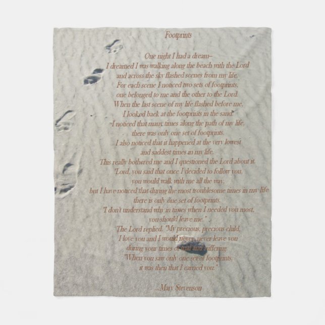 Polaire Couverture d'ouatine d'empreintes de pas (Devant)