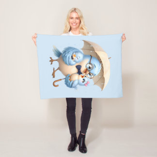 Polaire Couverture Douillette Famille Papa Oiseau Cadeau