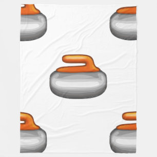 Polaire Couverture Emoji Curling Stone