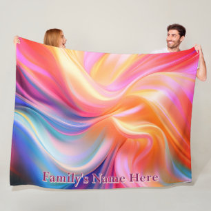 Polaire Couverture en fausse soie pastel colorée