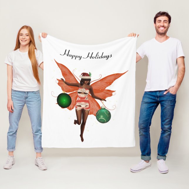 Polaire Couverture en fée de Noël afro-américaine (En situation)