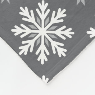 Polaire Couverture en laine avec flocons de neige de coule