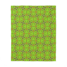 Couverture en molleton à motif géométrique vert 