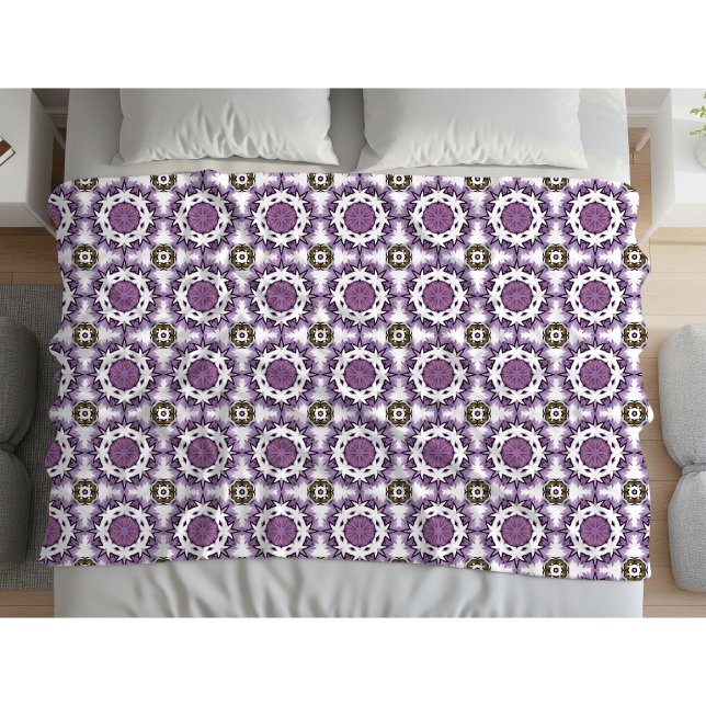 Polaire Couverture en molleton à motif géométrique violet  (Créateur téléchargé)