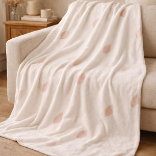 Polaire Couverture en molleton à pétales Blush Whisper