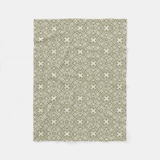 Polaire Couverture en molleton à treillis floral olive