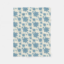 Couverture en molleton bleu poussiéreux chic Jasmi