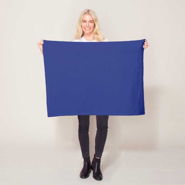 Polaire Couverture en molleton d'accent bleu foncé classiq (En situation)
