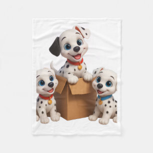 Polaire Couverture en molleton de chiots Dalmatiens mignon