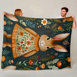 Polaire Couverture en molleton de magie de lapin de printe