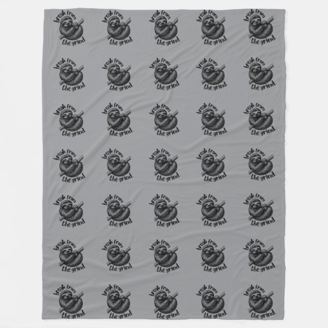 Polaire Couverture en molleton de paresseux 2 (Devant)