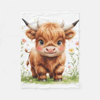 Polaire Couverture en molleton de vache des Highlands mign