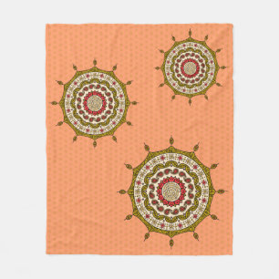 Polaire Couverture en molleton doré Mehndi Fantasy