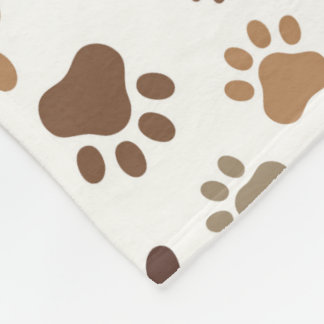 Polaire Couverture en molleton Empreintes de pattes boueus