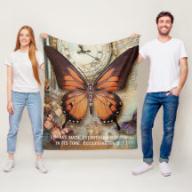Couverture en molleton Horloge Papillon Ecclésiast