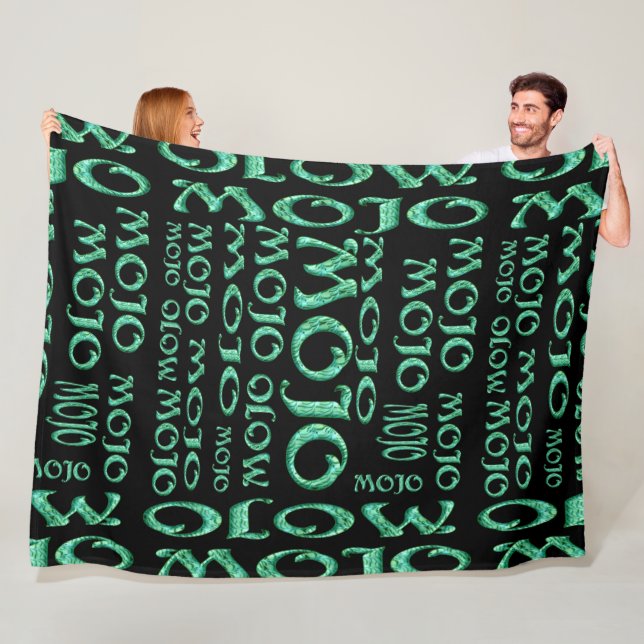 Polaire Couverture en molleton noir Mojo (En situation)