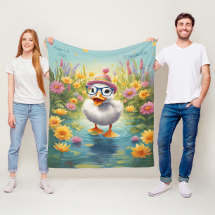 Polaire Couverture en molleton personnalisable de caneton 