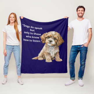 Polaire Couverture en molleton pour chiots "Les chiens par