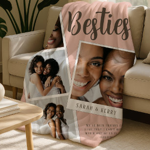 Polaire Couverture en molleton rose pour collage de photos