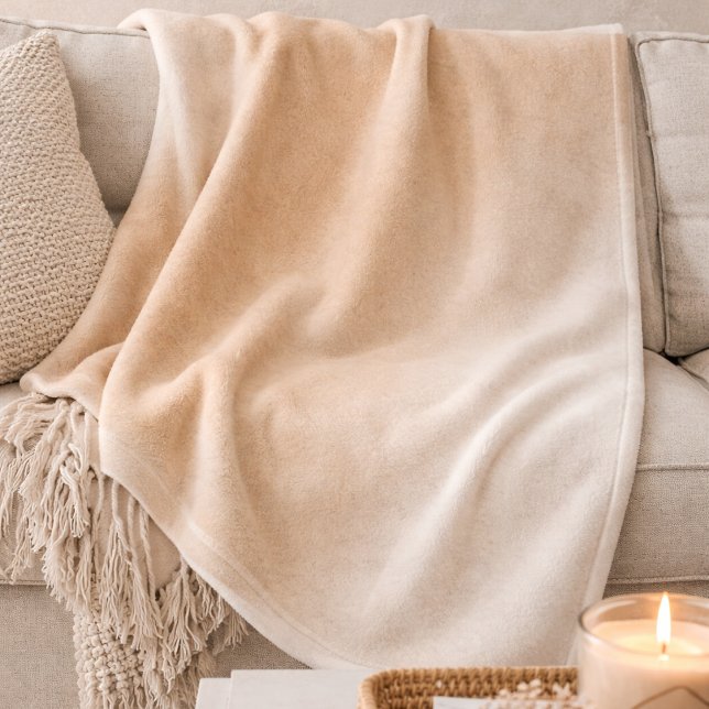 Polaire Couverture en molleton Sand Ivory Fade (Faded desert tones blending into soft ivory edges.)