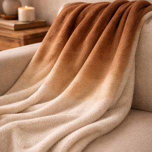 Polaire Couverture en molleton Sienna Cocoa Fade