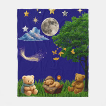 Couverture en molleton Teddy Park Clair de Lune