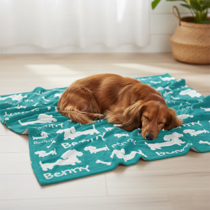 Polaire Couverture en toison Dachshund personnalisée pour 