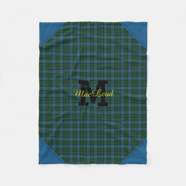 Polaire Couverture en toison monogramme couleur Tartan Pla (Devant)