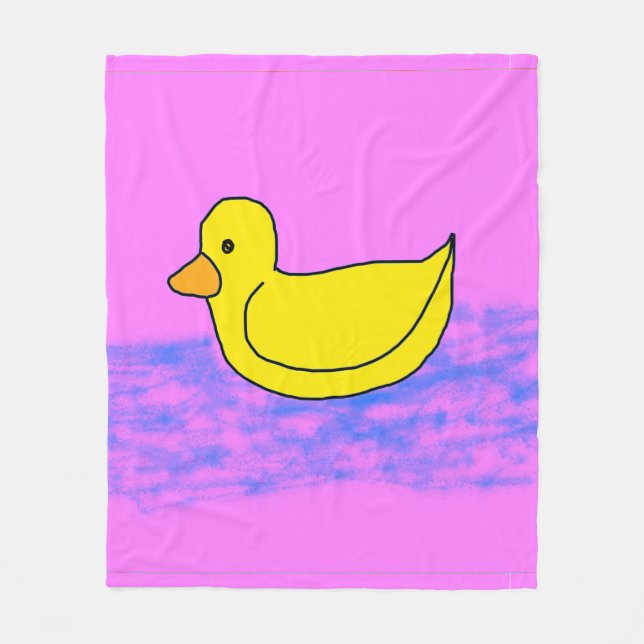 Polaire Couverture en toiture rose Anime Ducky (Devant)