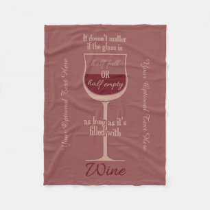 Polaire Couverture faite sur commande d'ouatine de vin