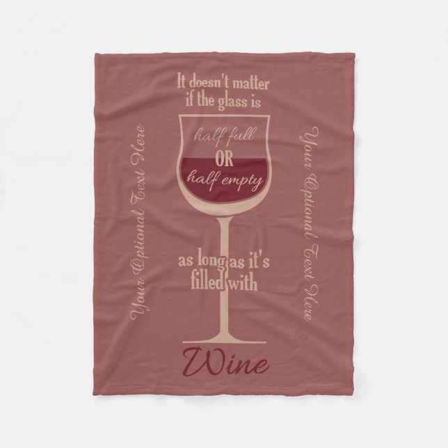 Polaire Couverture faite sur commande d'ouatine de vin (Devant)