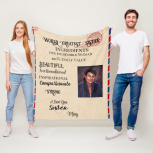 Polaire Couverture Fleece la plus grande Soeur du monde