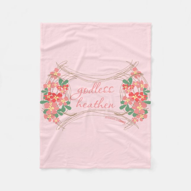 Polaire Couverture florale d'ouatine païenne athée (Devant)