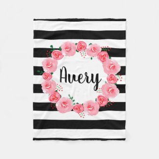 Polaire Couverture florale personnalisée d'ouatine