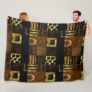Polaire Couverture géométrique afrocentrique, Fleece et Sh