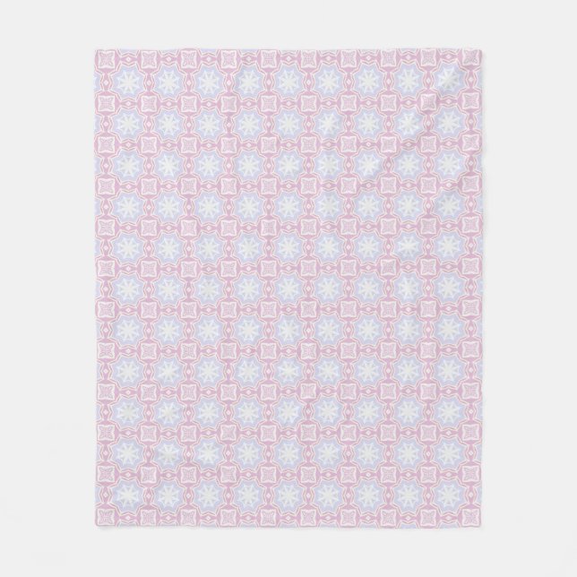 Polaire Couverture géométrique Pastel doux - Rose & Lavand (Devant)