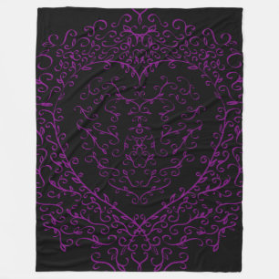 Polaire Couverture gothique de mariage de coeur pourpre et