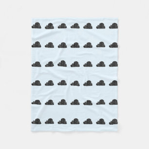Polaire Couverture grise et bleue d'ouatine de nuage