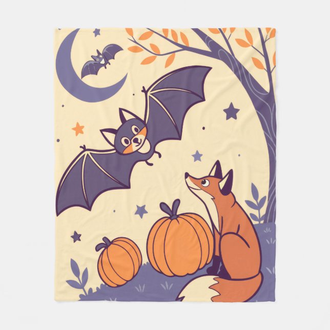 Polaire Couverture Halloween Douce et Cosy avec Chauves-So (Devant)