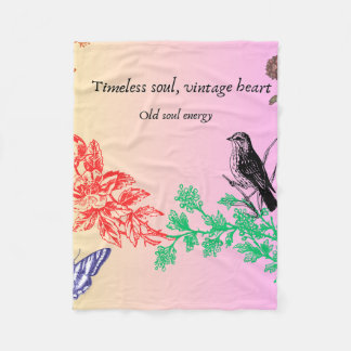 Polaire Couverture Harmonie Nature – Oiseaux, Arbres & Pap