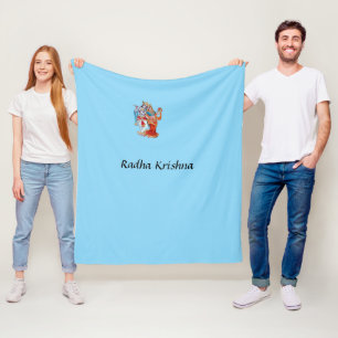 Polaire Couverture imprimée Radha Krishna