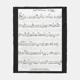 Polaire Couverture manuscrite d'ouatine de musique de