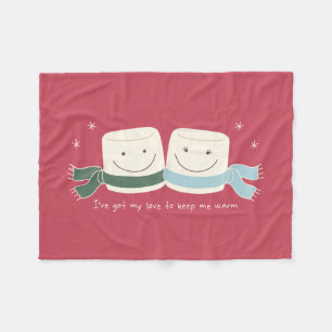 Polaire Couverture mignonne de vacances d'hiver d'amour de