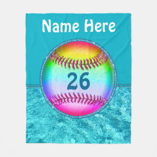 Polaire Couverture multicolore du base-ball de turquoise