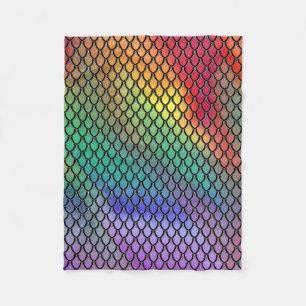 Polaire Couverture multicolore et noire d'échelle de