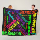 Couverture noire Colorful Bright Nom du néon Colla