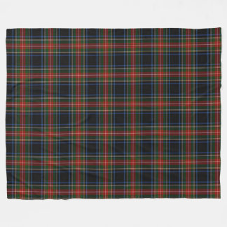 Polaire Couverture noire d'ouatine de tartan de