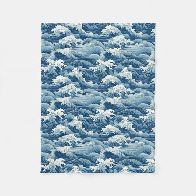 Polaire Couverture Ocean Waves (Devant)