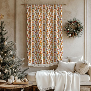 Polaire Couverture Orange Rouillé Rétro Vintage Stay Groov